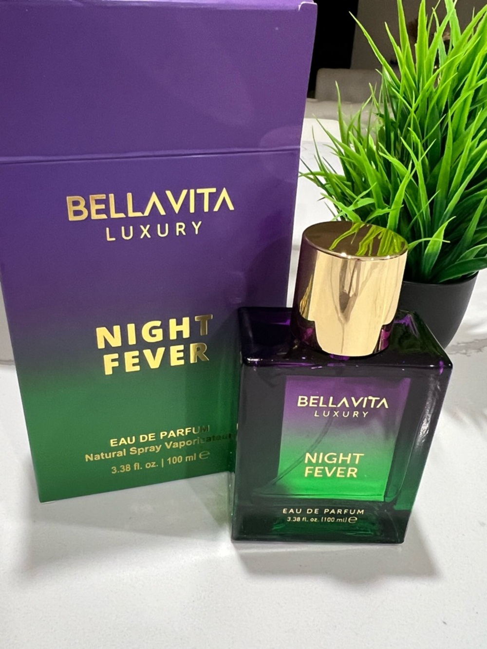 Bellavita Luxury Night Fever Eau de Parfum - Purple & Green Bottle